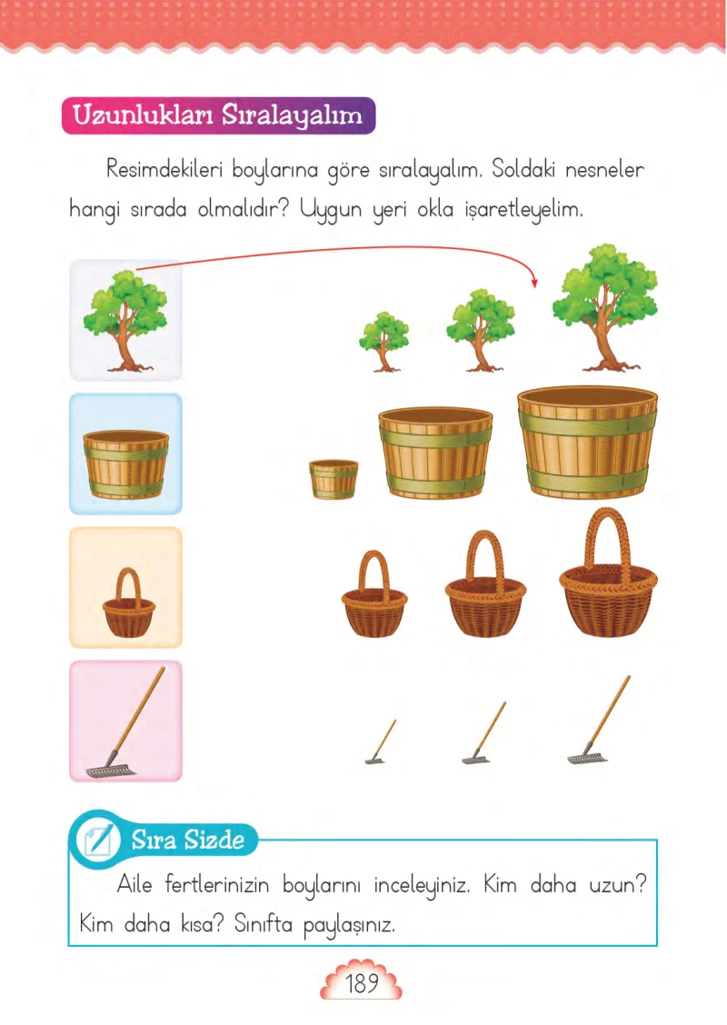 1. Sınıf Matematik Ders Kitabı Cevapları MHG Yayınları Sayfa 189