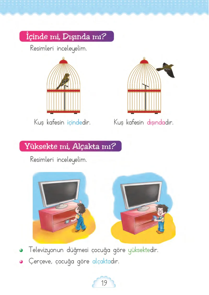 1. Sınıf Matematik Ders Kitabı Cevapları MHG Yayınları Sayfa 19