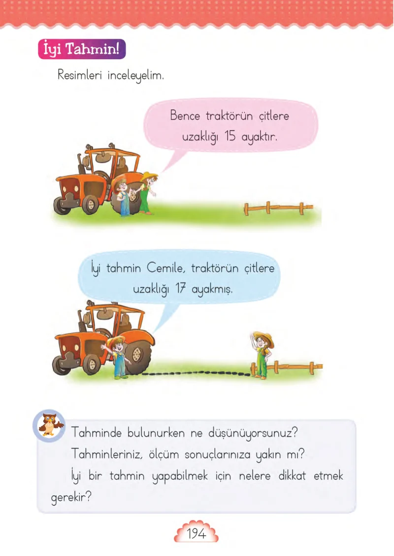 1. Sınıf Matematik Ders Kitabı Cevapları MHG Yayınları Sayfa 194