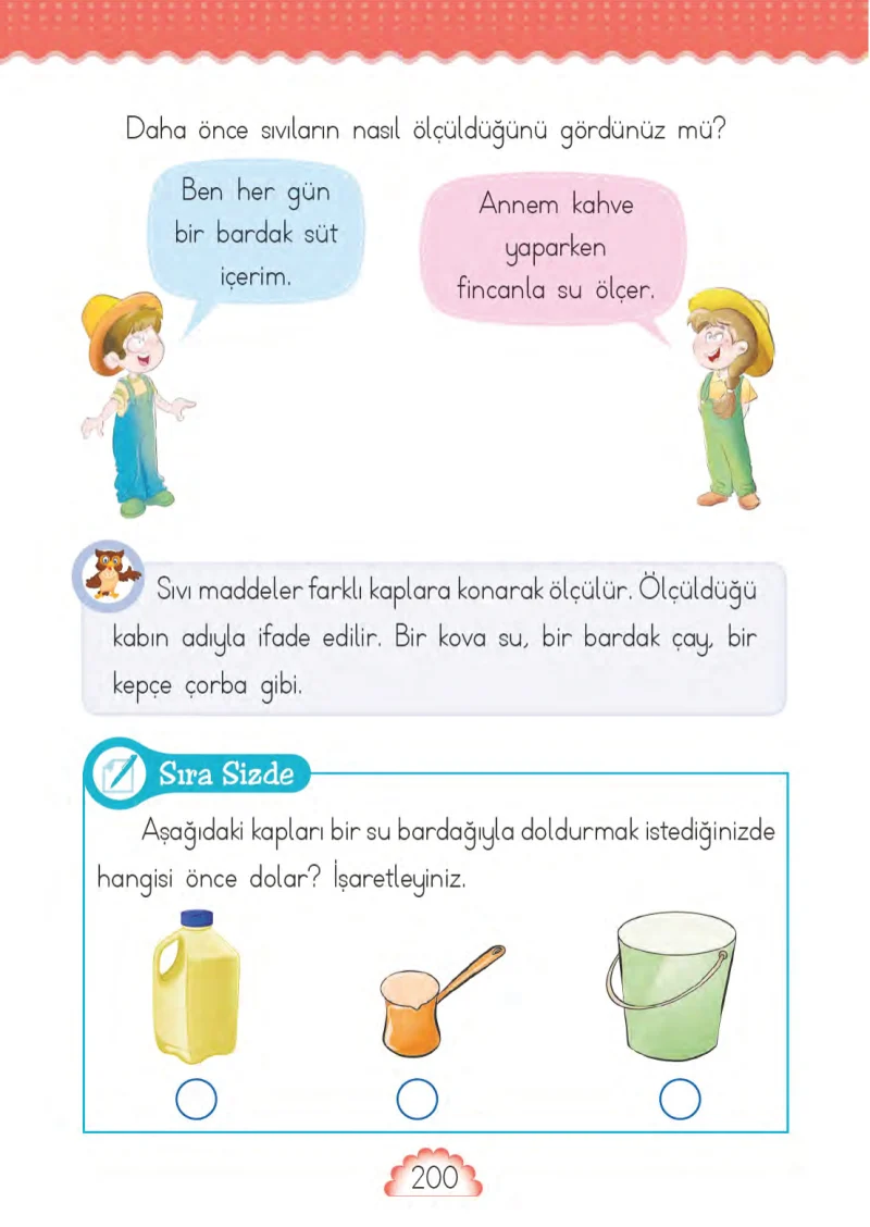 1. Sınıf Matematik Ders Kitabı Cevapları MHG Yayınları Sayfa 200