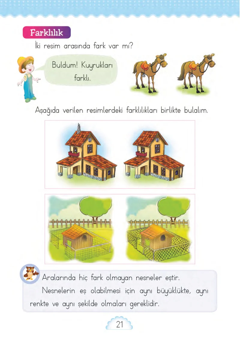 1. Sınıf Matematik Ders Kitabı Cevapları MHG Yayınları Sayfa 21
