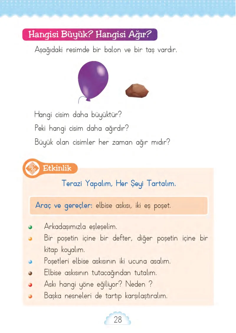 1. Sınıf Matematik Ders Kitabı Cevapları MHG Yayınları Sayfa 28