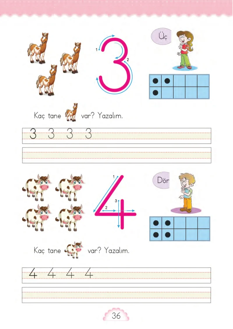 1. Sınıf Matematik Ders Kitabı Cevapları MHG Yayınları Sayfa 36