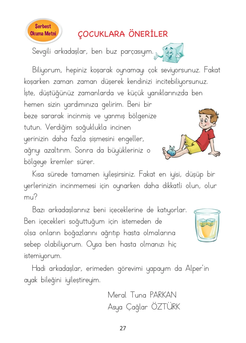 1. Sınıf Türkçe Ders Kitabı Cevapları Ada Matbaacılık Yayıncılık Sayfa 27