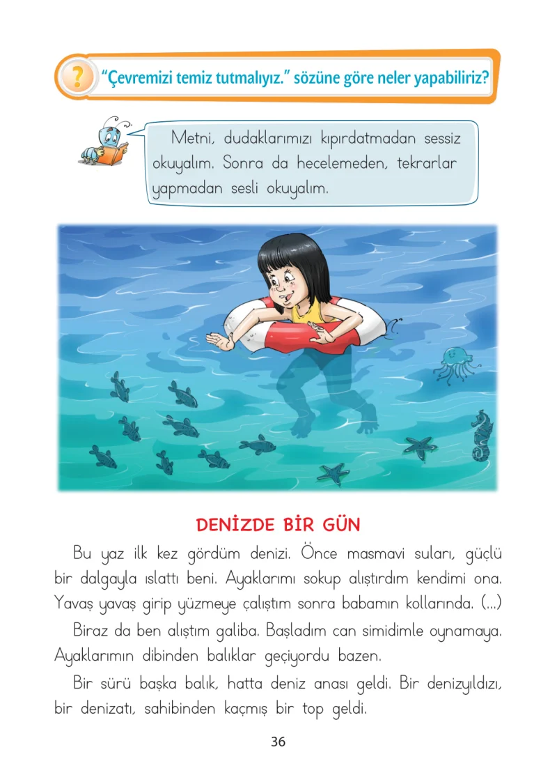 1. Sınıf Türkçe Ders Kitabı Cevapları Ada Matbaacılık Yayıncılık Sayfa 36
