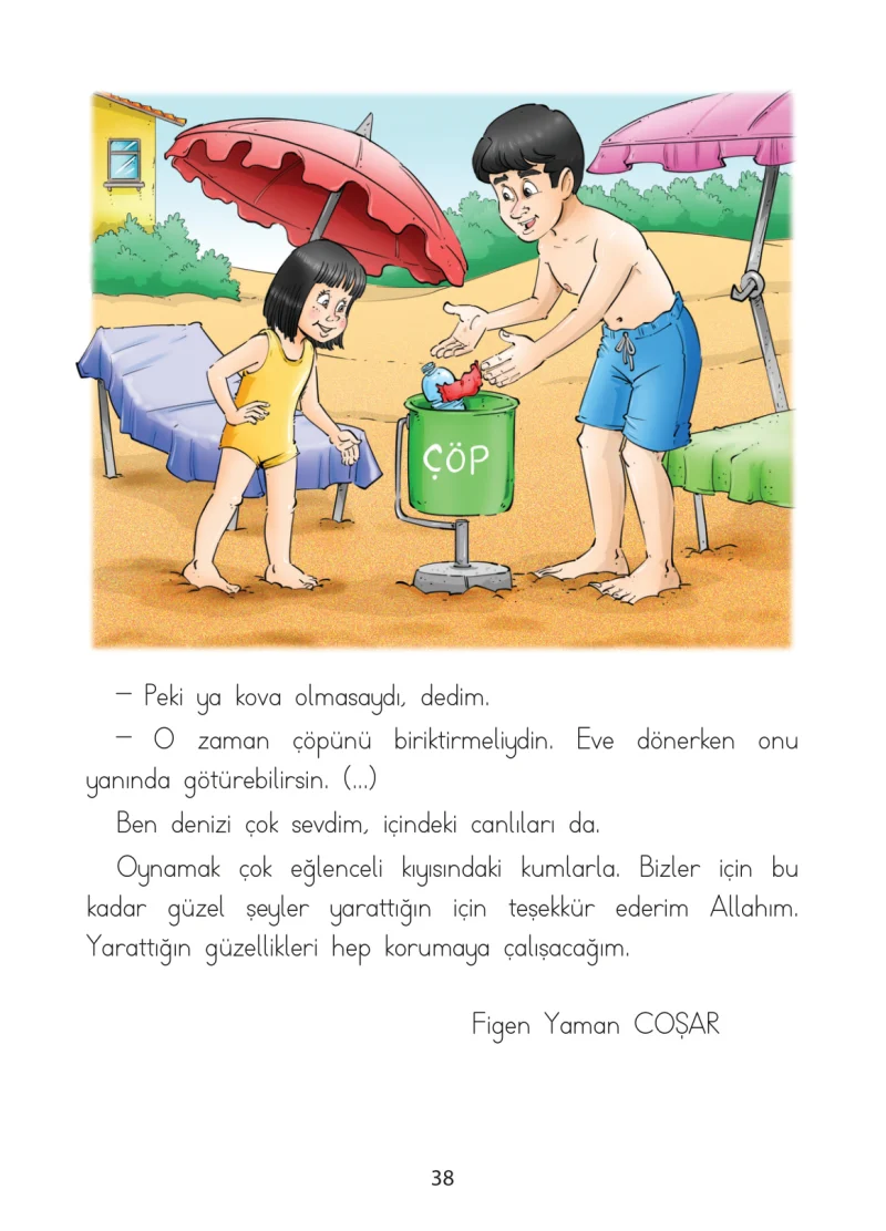1. Sınıf Türkçe Ders Kitabı Cevapları Ada Matbaacılık Yayıncılık Sayfa 38