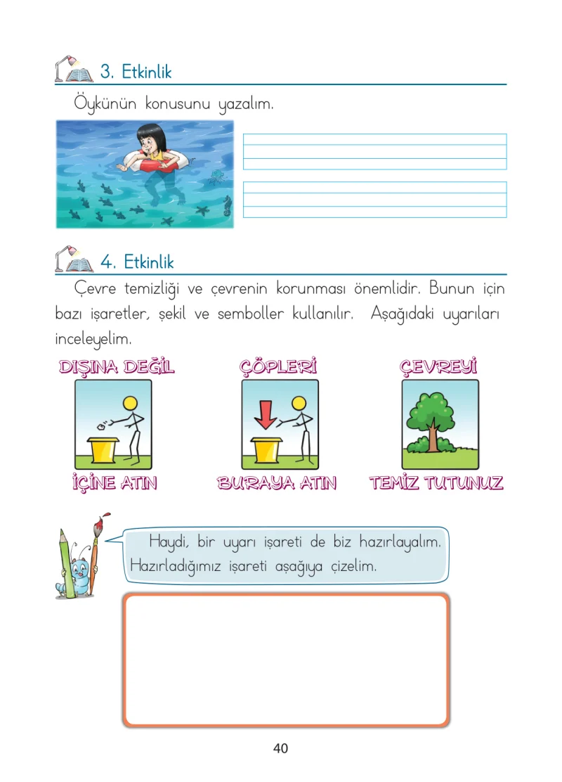 1. Sınıf Türkçe Ders Kitabı Cevapları Ada Matbaacılık Yayıncılık Sayfa 40