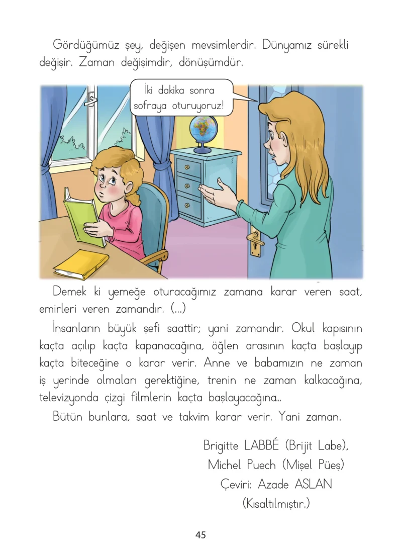 1. Sınıf Türkçe Ders Kitabı Cevapları Ada Matbaacılık Yayıncılık Sayfa 45