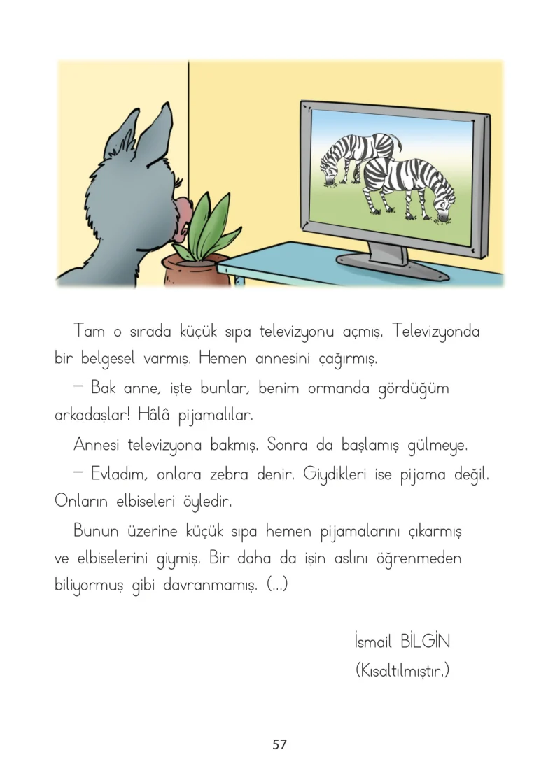 1. Sınıf Türkçe Ders Kitabı Cevapları Ada Matbaacılık Yayıncılık Sayfa 57