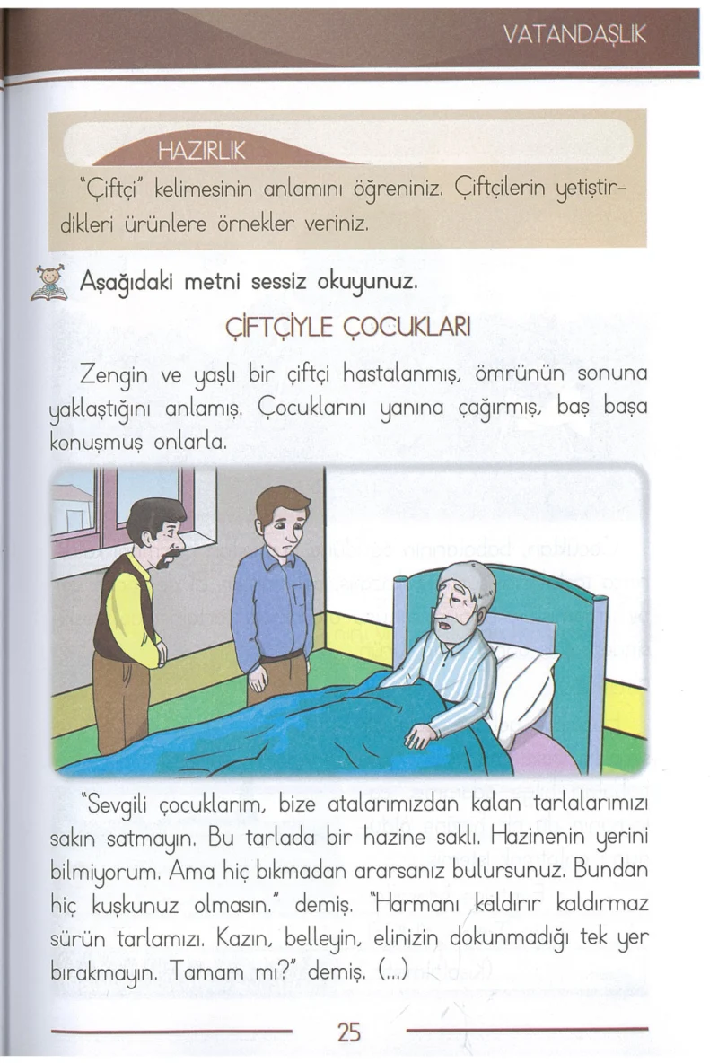 1. Sınıf Türkçe Ders Kitabı Cevapları Bilim ve Kültür Yayınları Sayfa 25