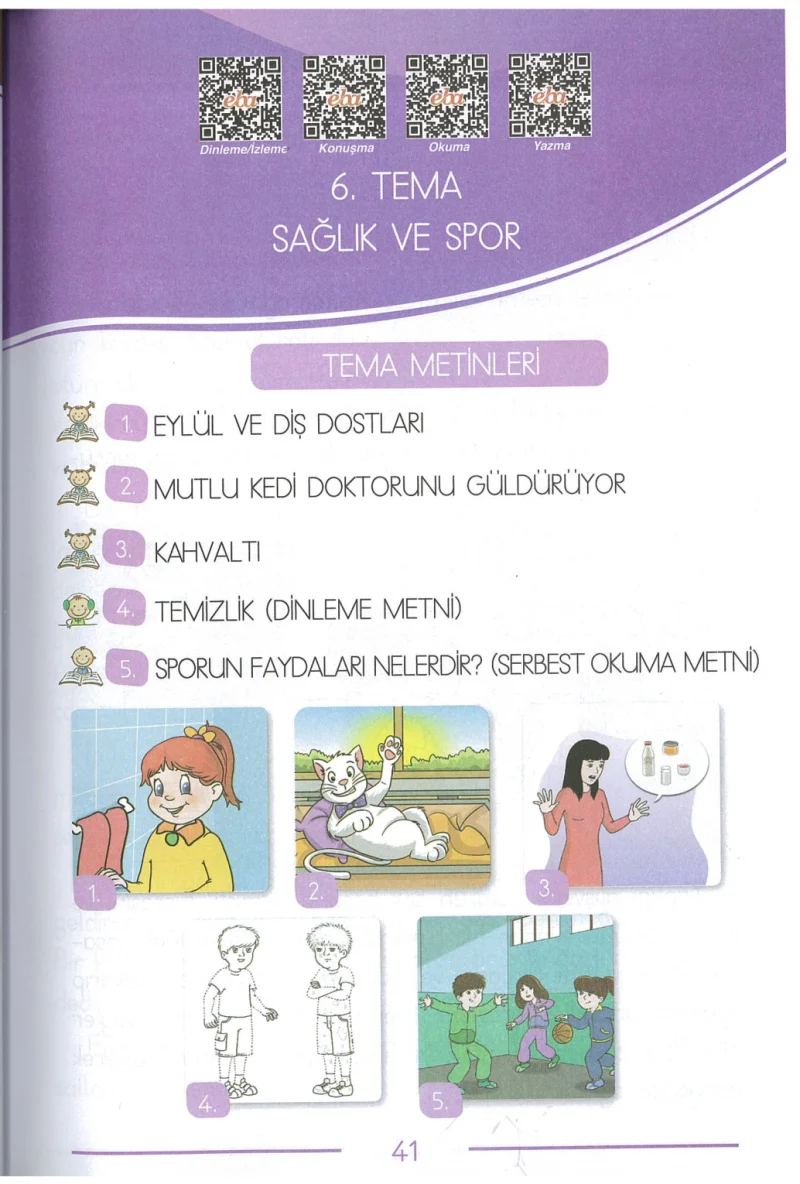 1. Sınıf Türkçe Ders Kitabı Cevapları Bilim ve Kültür Yayınları Sayfa 41