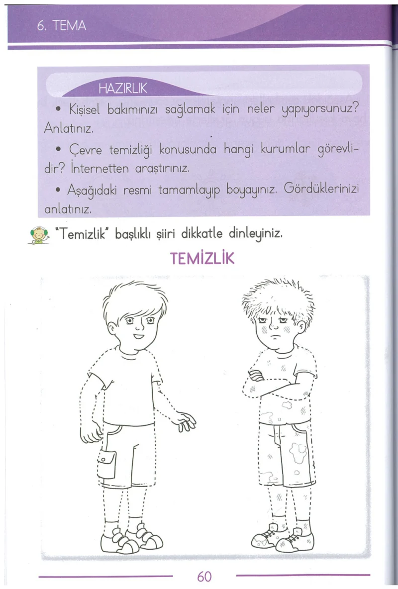 1. Sınıf Türkçe Ders Kitabı Cevapları Bilim ve Kültür Yayınları Sayfa 60