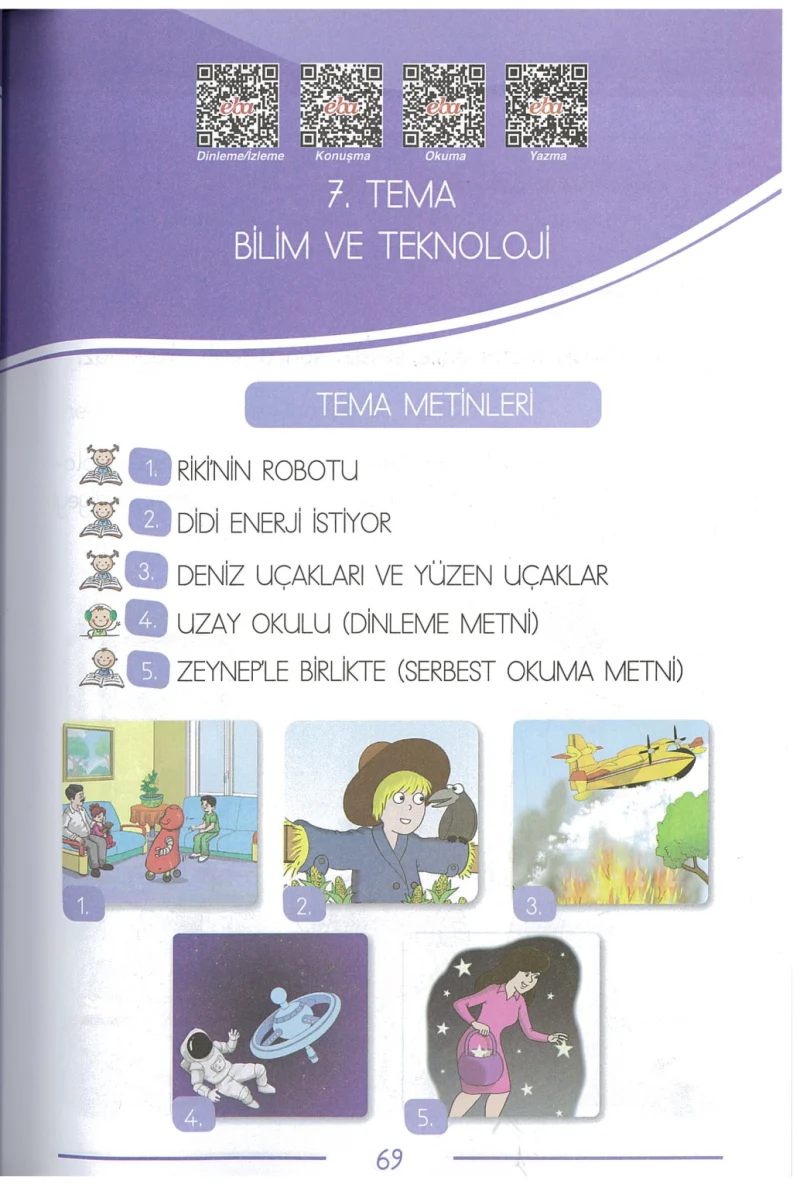 1. Sınıf Türkçe Ders Kitabı Cevapları Bilim ve Kültür Yayınları Sayfa 69