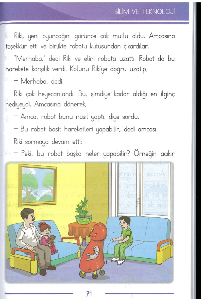 1. Sınıf Türkçe Ders Kitabı Cevapları Bilim ve Kültür Yayınları Sayfa 71