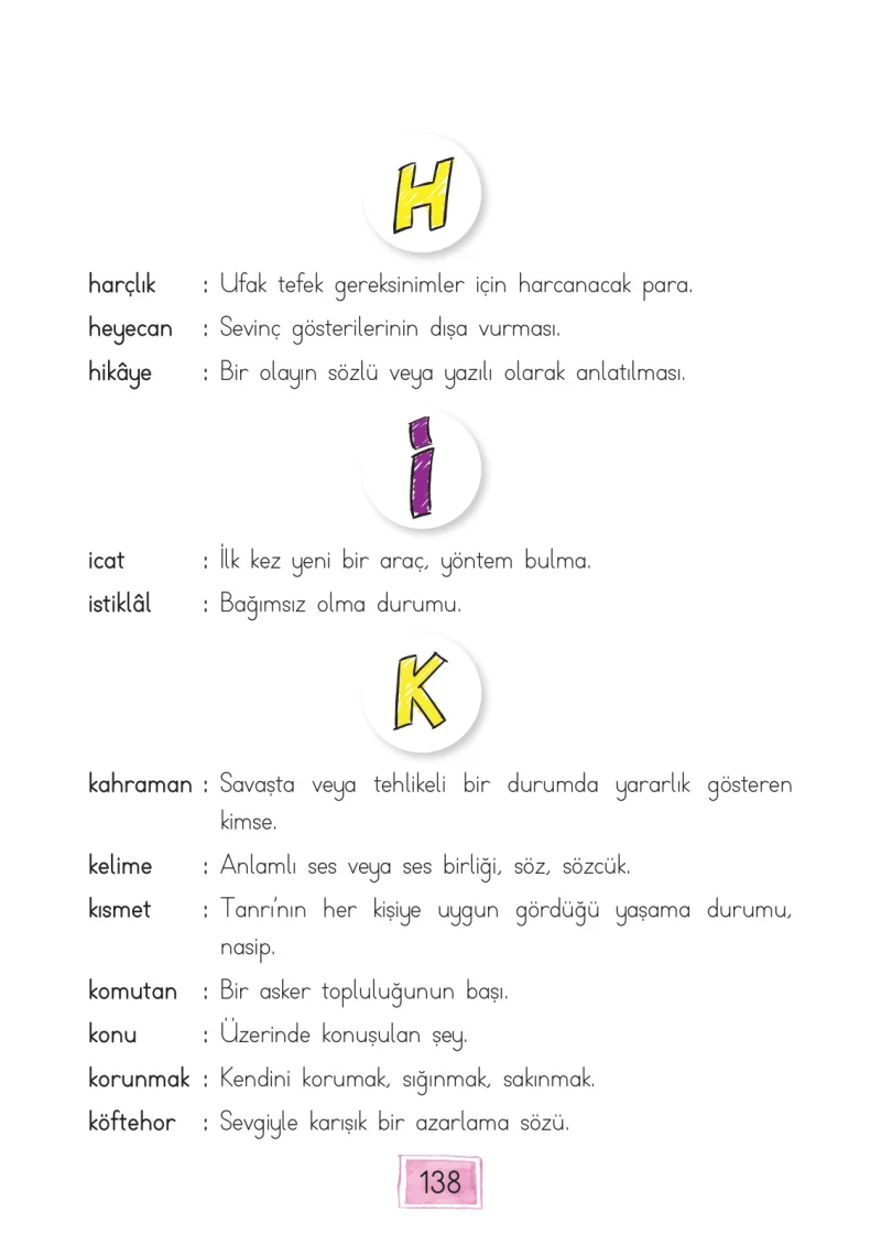 1. Sınıf Türkçe Ders Kitabı Cevapları Cem Yayınları Sayfa 138