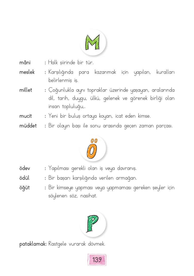 1. Sınıf Türkçe Ders Kitabı Cevapları Cem Yayınları Sayfa 139