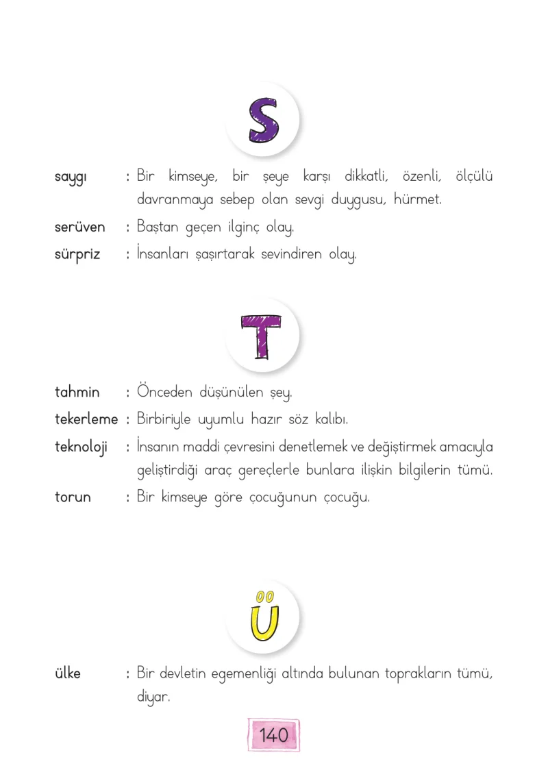 1. Sınıf Türkçe Ders Kitabı Cevapları Cem Yayınları Sayfa 140