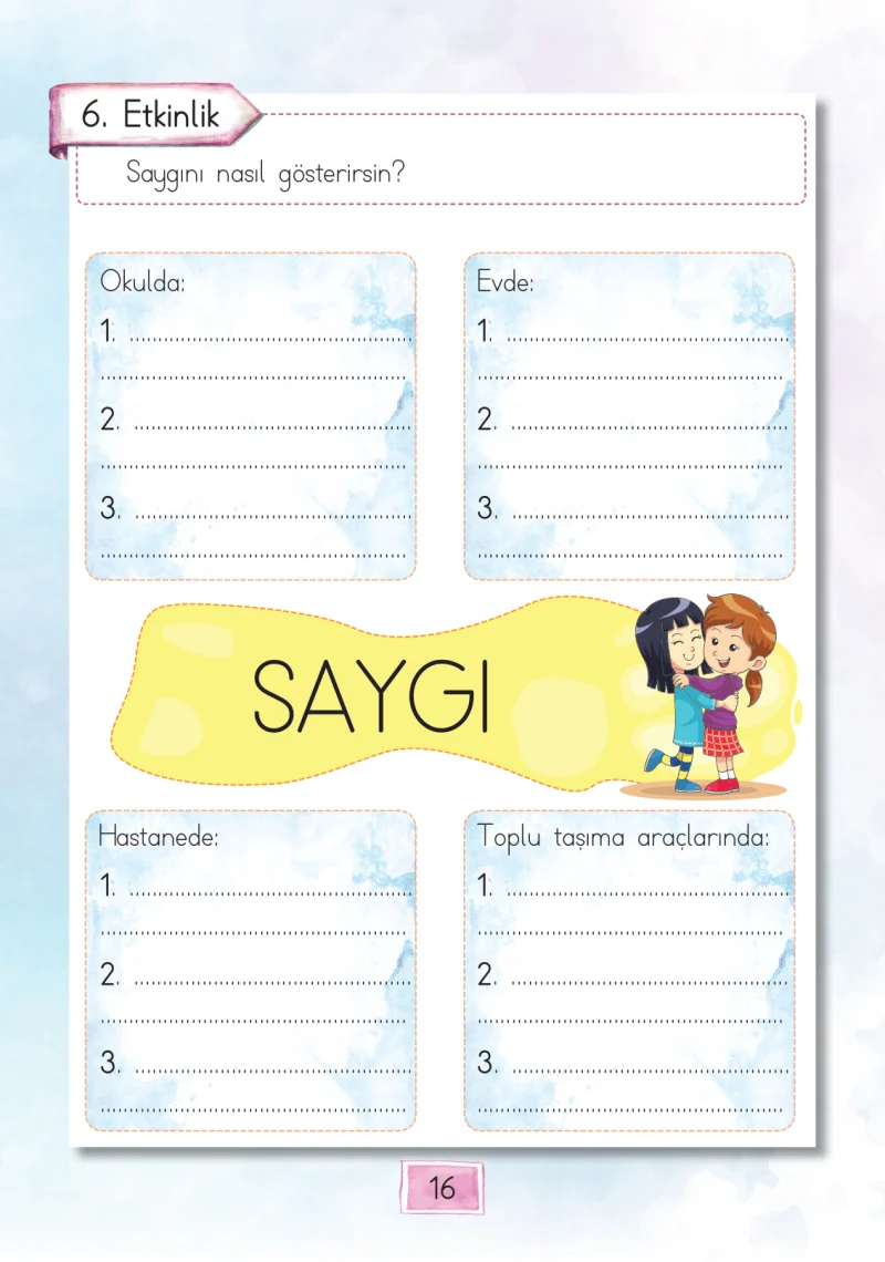 1. Sınıf Türkçe Ders Kitabı Cevapları Cem Yayınları Sayfa 16