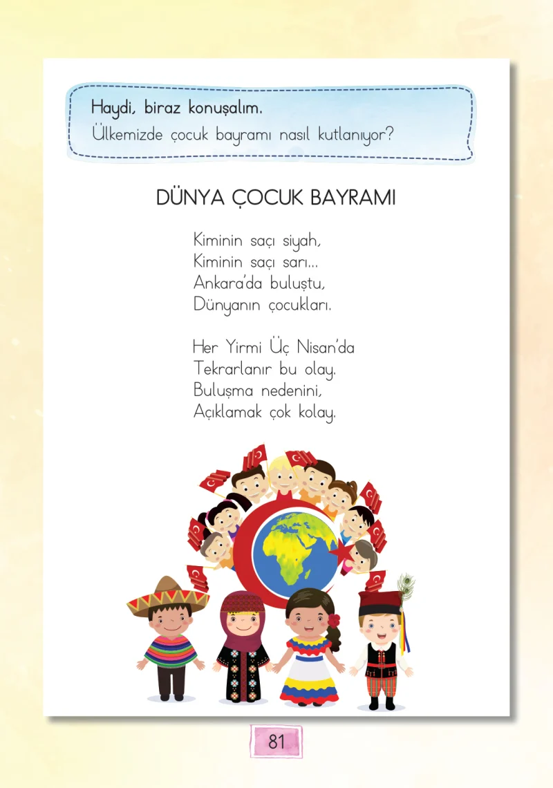 1. Sınıf Türkçe Ders Kitabı Cevapları Cem Yayınları Sayfa 81