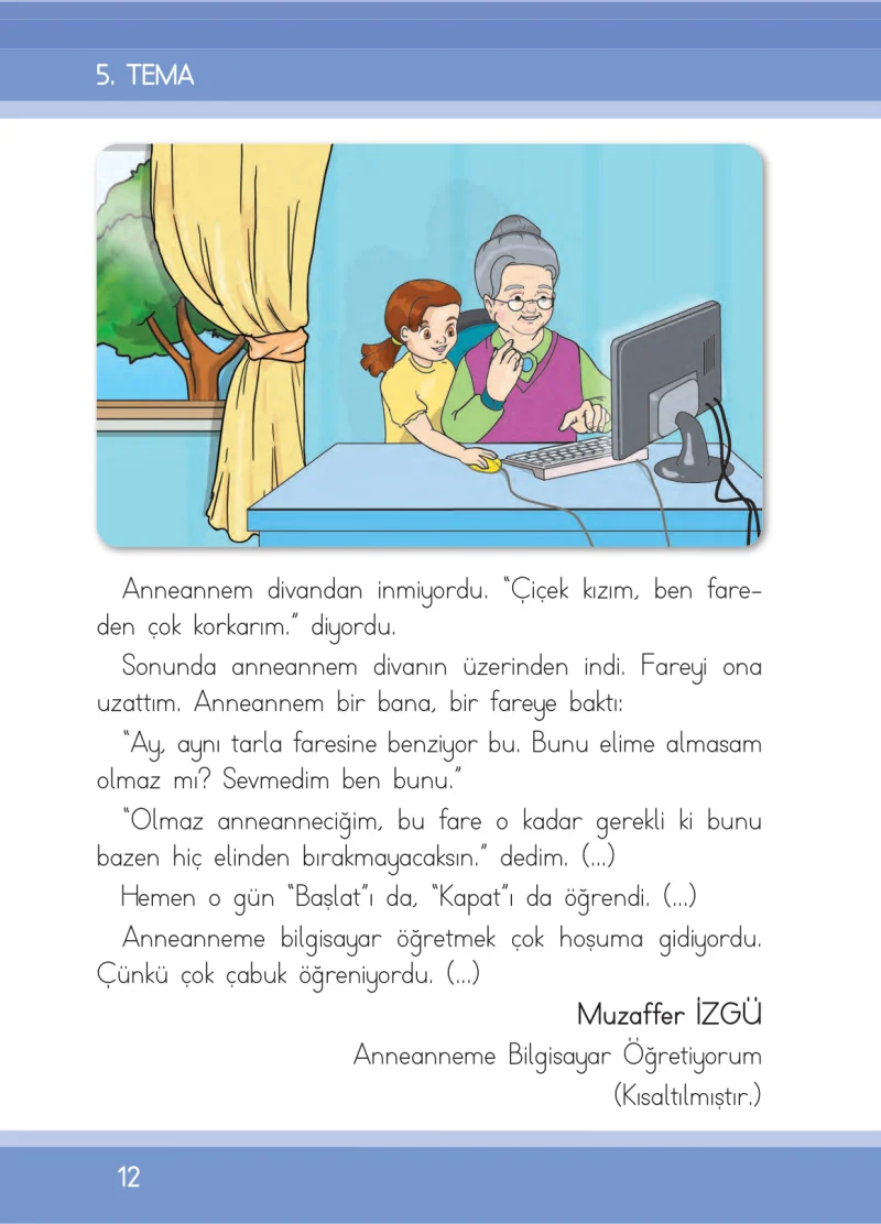 1. Sınıf Türkçe Ders Kitabı Cevapları İlke Yayınları Sayfa 12