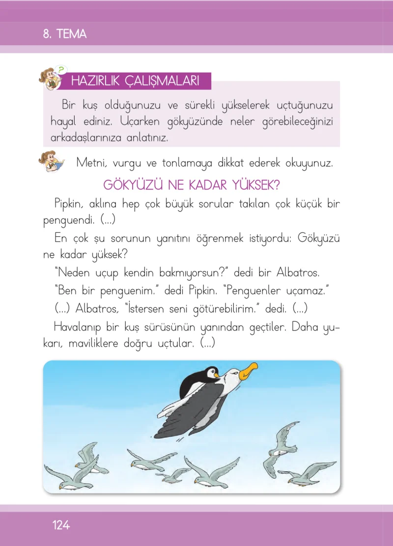 1. Sınıf Türkçe Ders Kitabı Cevapları İlke Yayınları Sayfa 124
