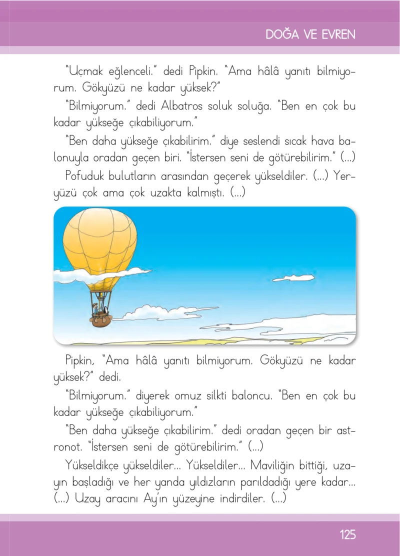 1. Sınıf Türkçe Ders Kitabı Cevapları İlke Yayınları Sayfa 125
