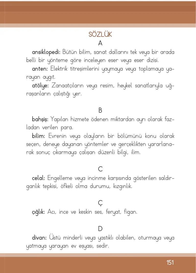 1. Sınıf Türkçe Ders Kitabı Cevapları İlke Yayınları Sayfa 151