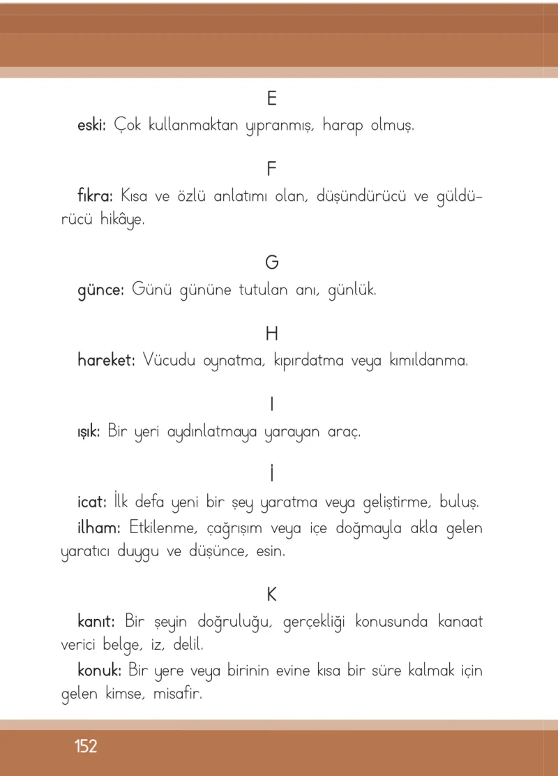 1. Sınıf Türkçe Ders Kitabı Cevapları İlke Yayınları Sayfa 152