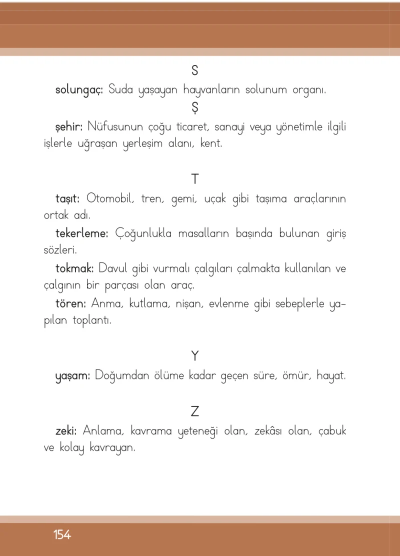 1. Sınıf Türkçe Ders Kitabı Cevapları İlke Yayınları Sayfa 154