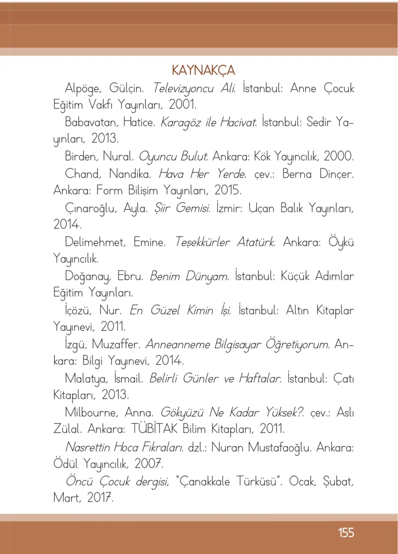 1. Sınıf Türkçe Ders Kitabı Cevapları İlke Yayınları Sayfa 155