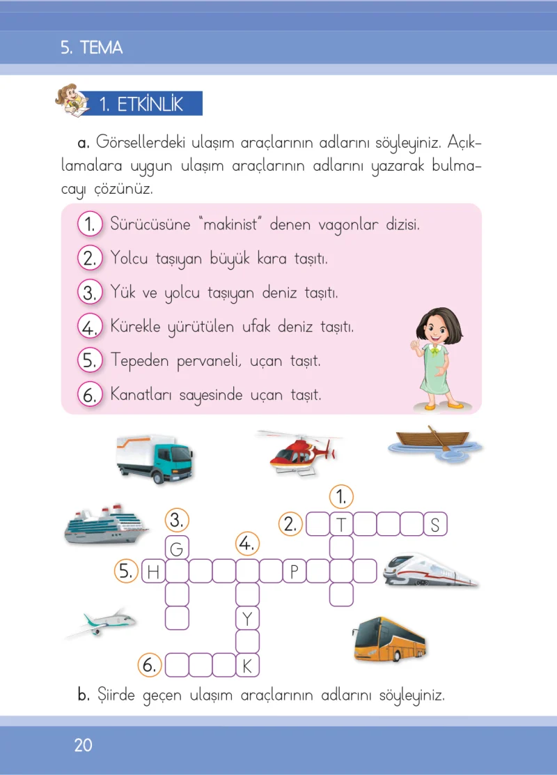 1. Sınıf Türkçe Ders Kitabı Cevapları İlke Yayınları Sayfa 20