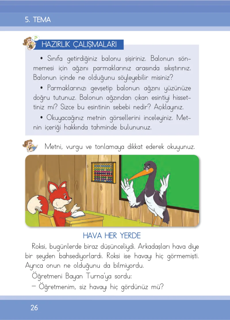 1. Sınıf Türkçe Ders Kitabı Cevapları İlke Yayınları Sayfa 26