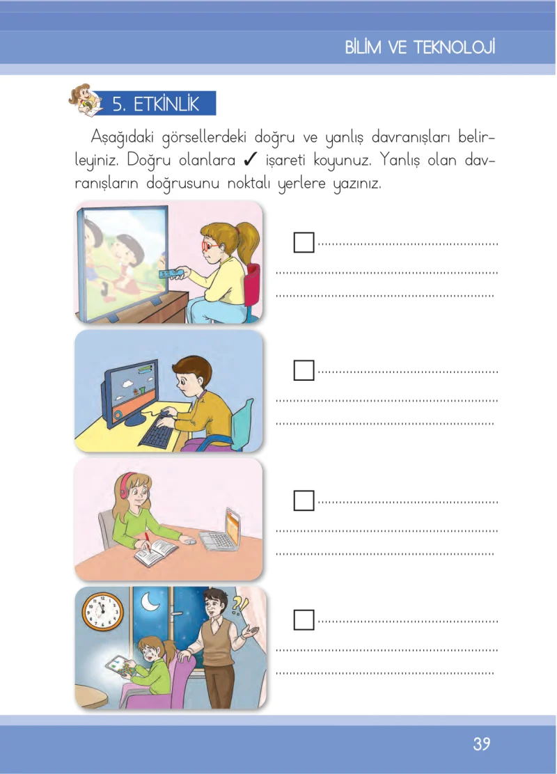 1. Sınıf Türkçe Ders Kitabı Cevapları İlke Yayınları Sayfa 39