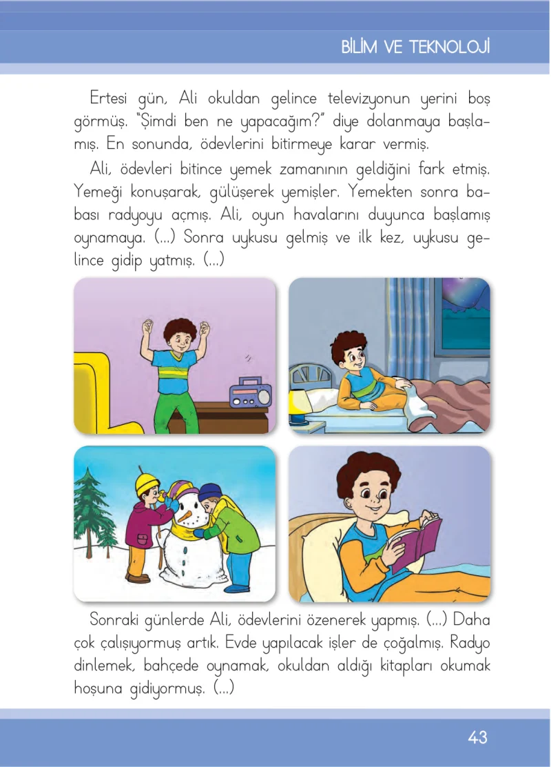 1. Sınıf Türkçe Ders Kitabı Cevapları İlke Yayınları Sayfa 43