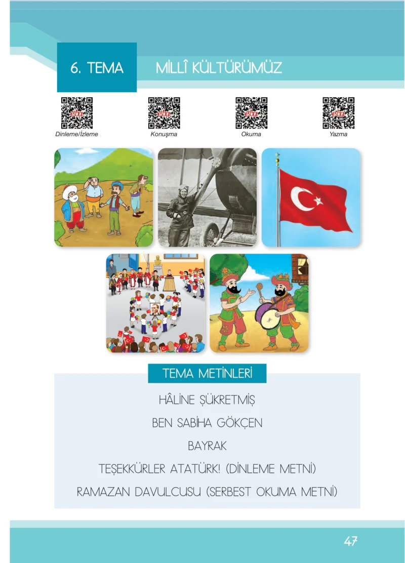 1. Sınıf Türkçe Ders Kitabı Cevapları İlke Yayınları Sayfa 47