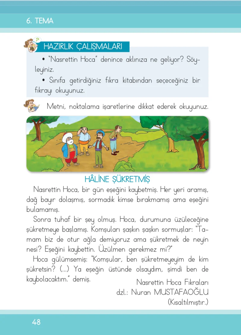 1. Sınıf Türkçe Ders Kitabı Cevapları İlke Yayınları Sayfa 48