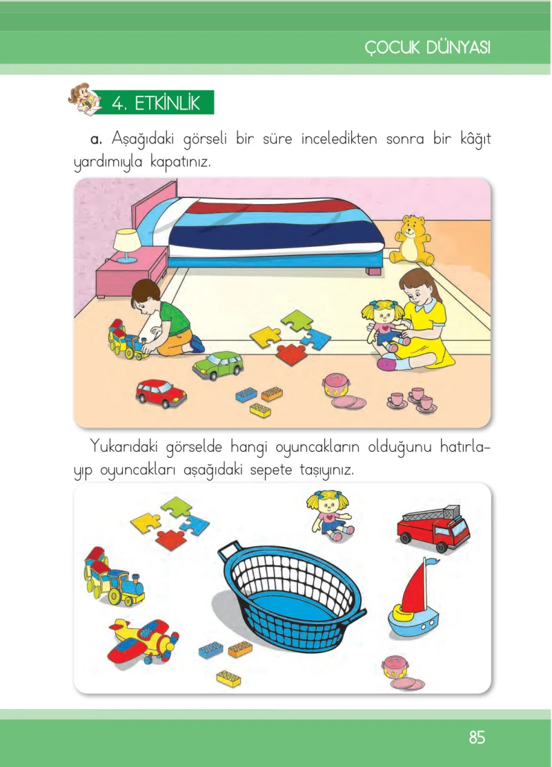 1. Sınıf Türkçe Ders Kitabı Cevapları İlke Yayınları Sayfa 85