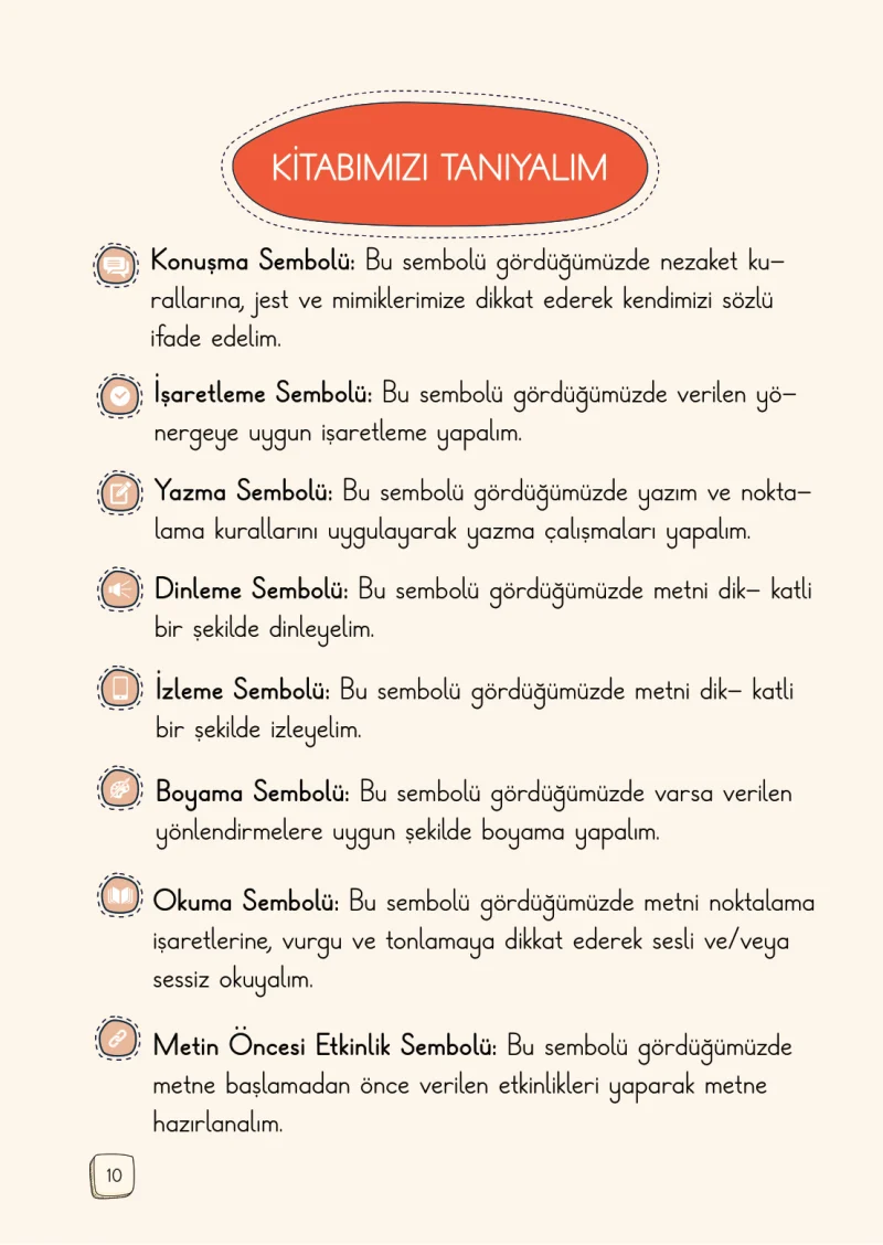 1. Sınıf Türkçe Ders Kitabı Cevapları Meb Yayınları 1. Kitap Sayfa 10