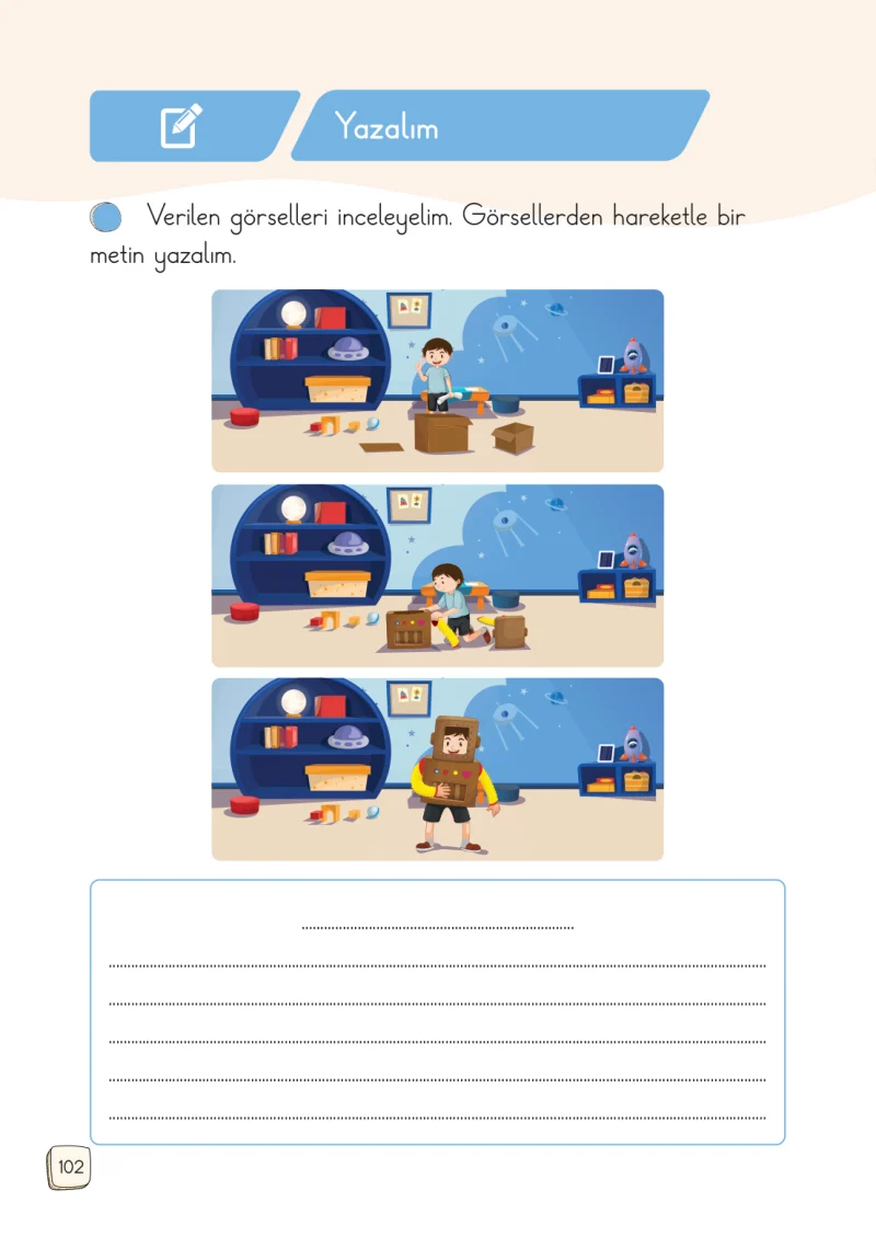 1. Sınıf Türkçe Ders Kitabı Cevapları Meb Yayınları 1. Kitap Sayfa 102