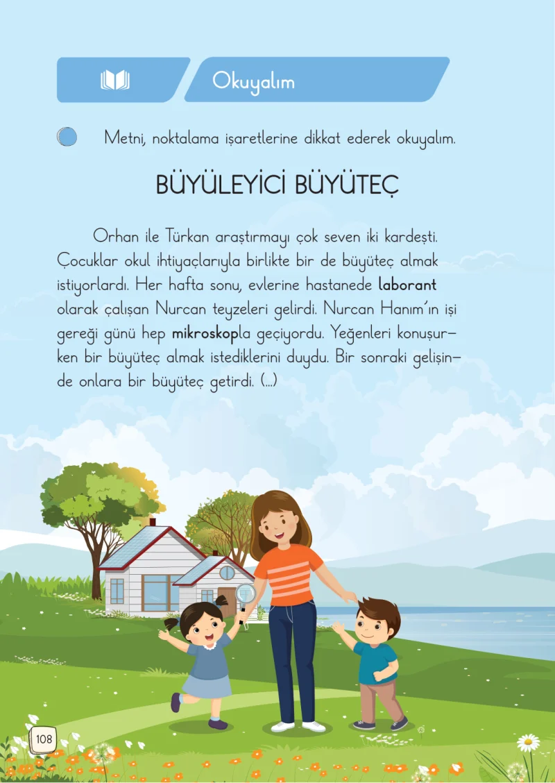 1. Sınıf Türkçe Ders Kitabı Cevapları Meb Yayınları 1. Kitap Sayfa 108