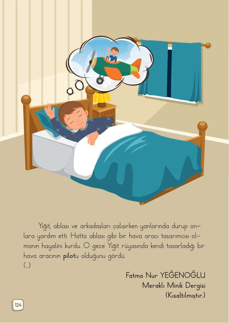 1. Sınıf Türkçe Ders Kitabı Cevapları Meb Yayınları 1. Kitap Sayfa 124