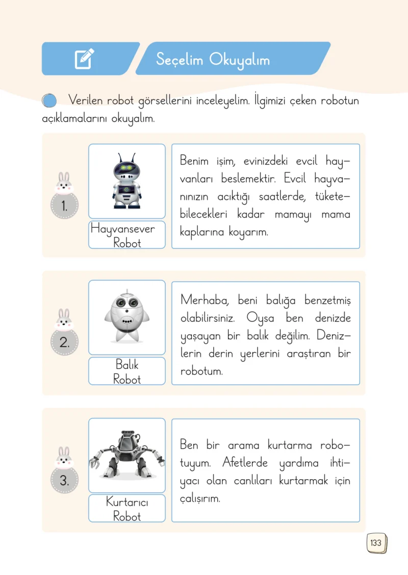 1. Sınıf Türkçe Ders Kitabı Cevapları Meb Yayınları 1. Kitap Sayfa 133