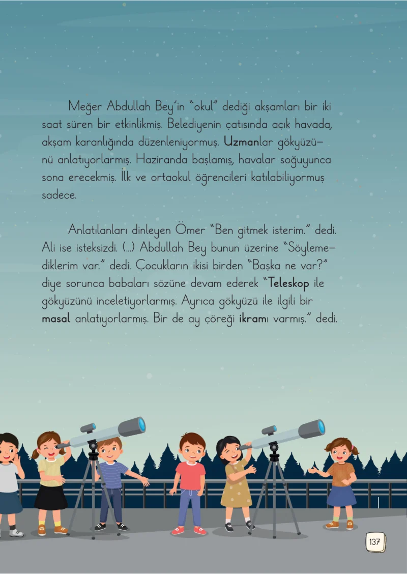 1. Sınıf Türkçe Ders Kitabı Cevapları Meb Yayınları 1. Kitap Sayfa 137