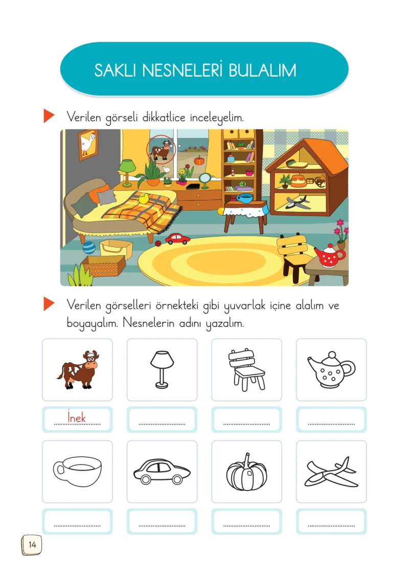1. Sınıf Türkçe Ders Kitabı Cevapları Meb Yayınları 1. Kitap Sayfa 14