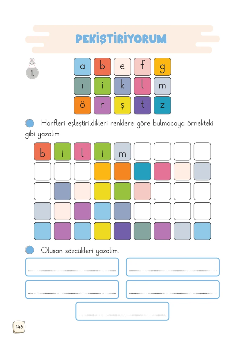 1. Sınıf Türkçe Ders Kitabı Cevapları Meb Yayınları 1. Kitap Sayfa 146