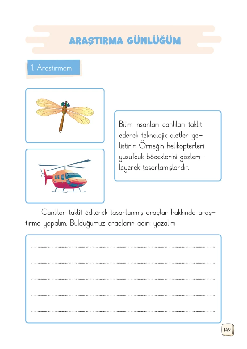1. Sınıf Türkçe Ders Kitabı Cevapları Meb Yayınları 1. Kitap Sayfa 149