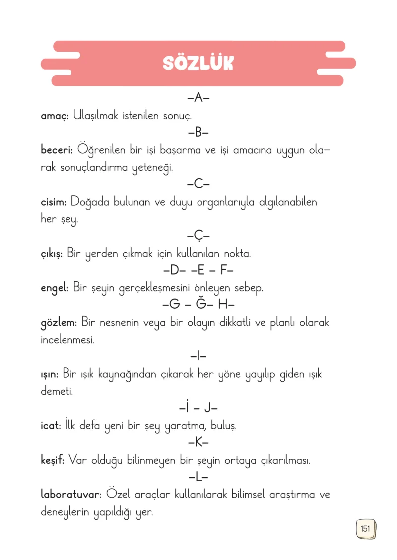 1. Sınıf Türkçe Ders Kitabı Cevapları Meb Yayınları 1. Kitap Sayfa 151