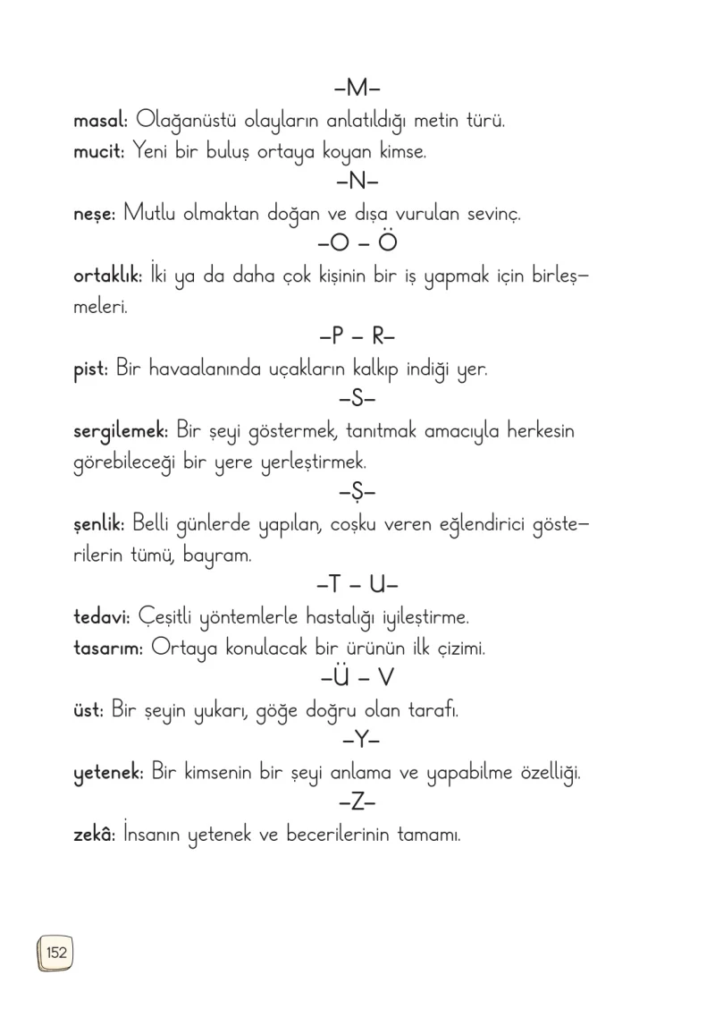 1. Sınıf Türkçe Ders Kitabı Cevapları Meb Yayınları 1. Kitap Sayfa 152