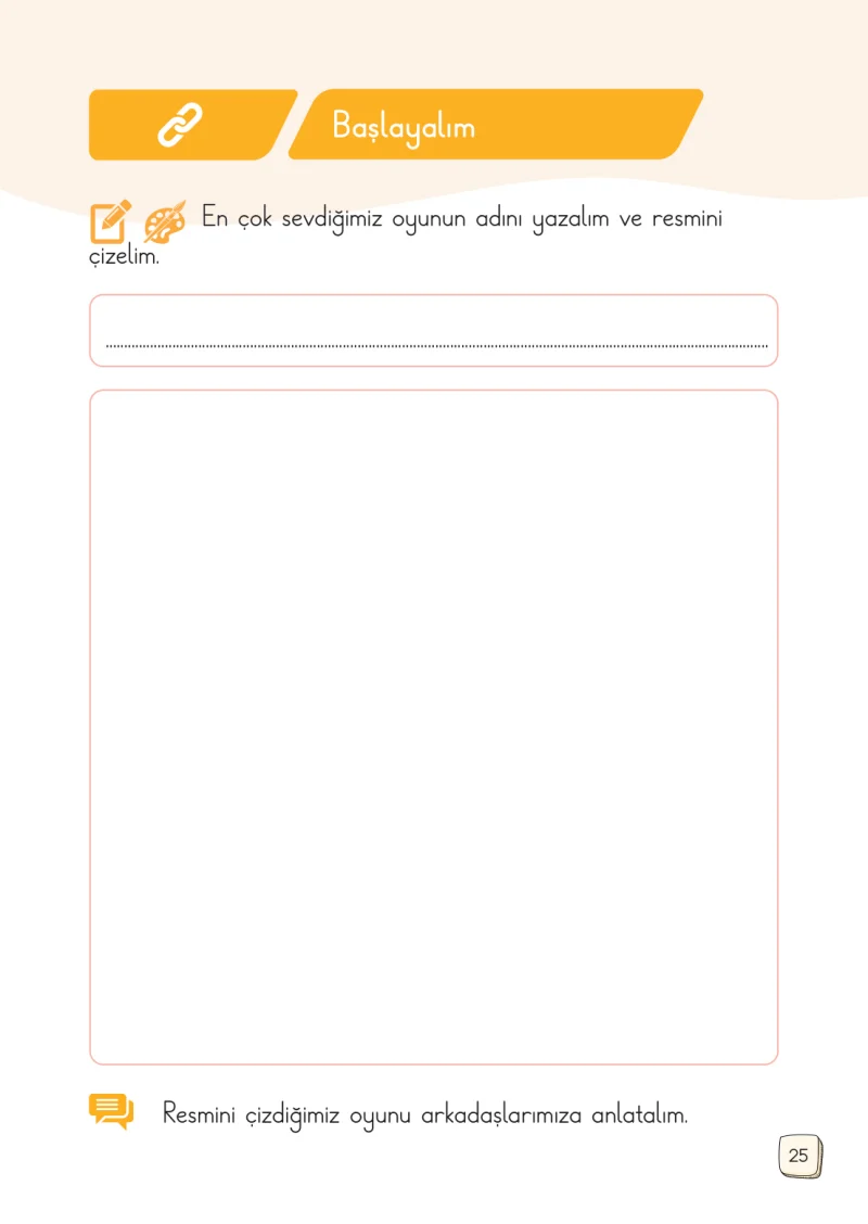 1. Sınıf Türkçe Ders Kitabı Cevapları Meb Yayınları 1. Kitap Sayfa 25