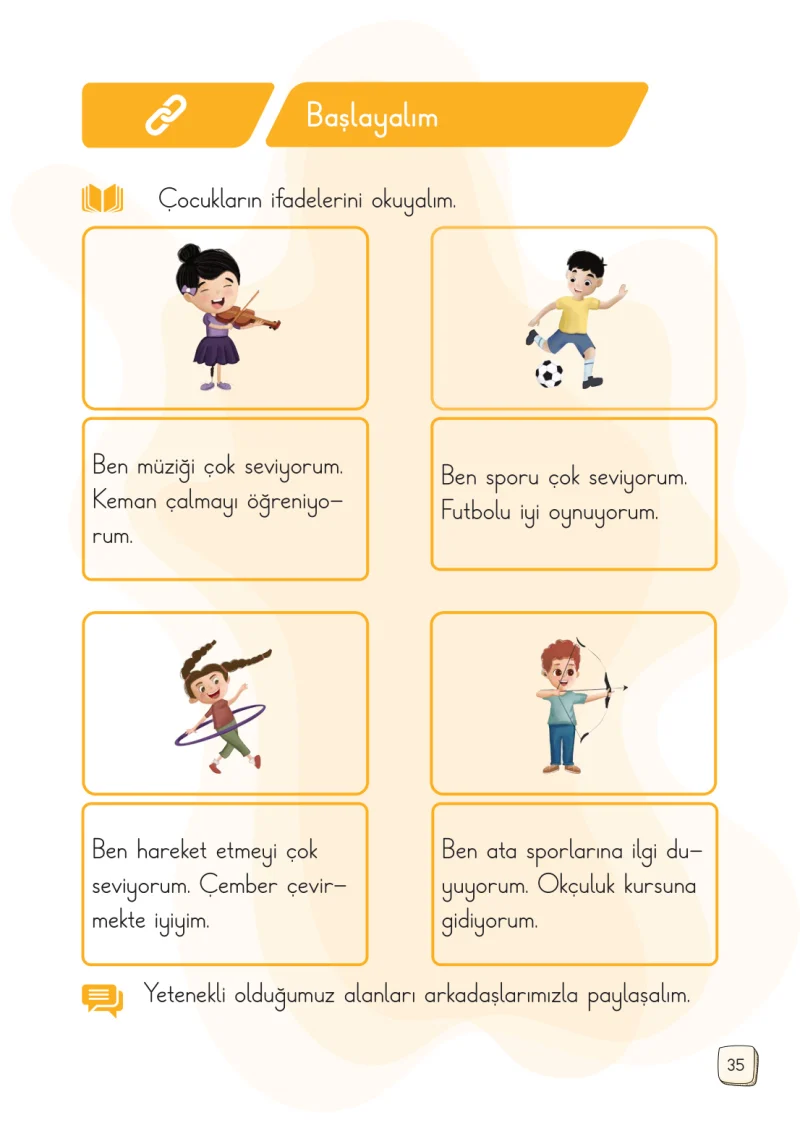1. Sınıf Türkçe Ders Kitabı Cevapları Meb Yayınları 1. Kitap Sayfa 35